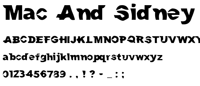 Mac and Sidney font